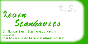 kevin stankovits business card